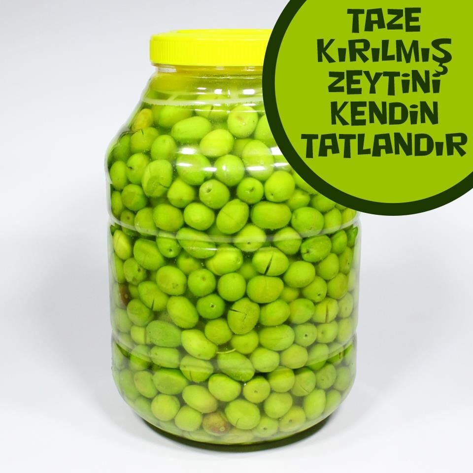 Kendin Tatlandır Ham Yeşil Zeytin (Küçük Çekirdekli) 3300 g