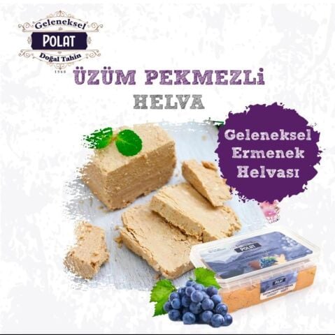 Üzüm Pekmezli Tahin Helvası 700g (glutensiz, vegan, şeker ilavesiz)