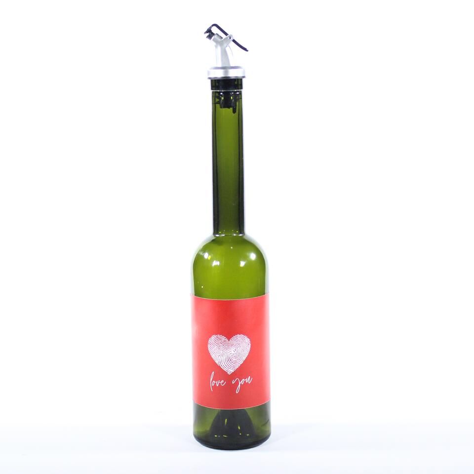 Sevgililer Günü Konseptli Sosluk Siyah 500 ml (Akıtıcılı) Love You