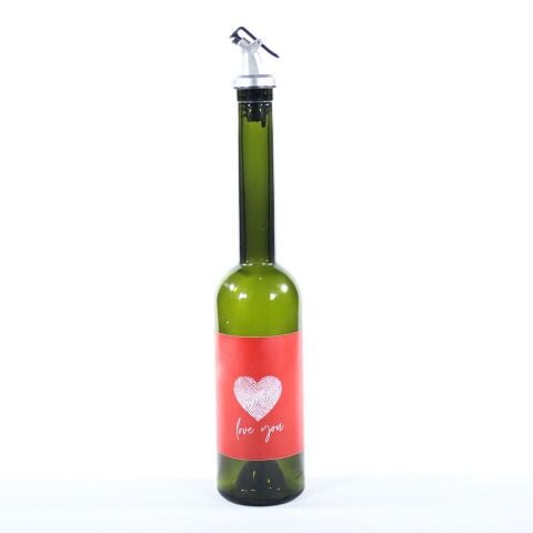 Sevgililer Günü Konseptli Sosluk Siyah 500 ml (Akıtıcılı) Love You