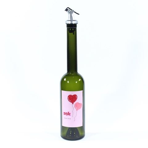Sevgililer Günü Konseptli Sosluk Siyah 500 ml (Akıtıcılı) Kalp Balonlar