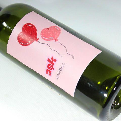 Sevgililer Günü Konseptli Sosluk Siyah 500 ml (Akıtıcılı) Kalp Balonlar