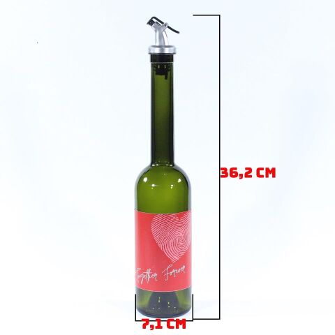 Sevgililer Günü Konseptli Sosluk Siyah 500 ml (Akıtıcılı) Together Forever