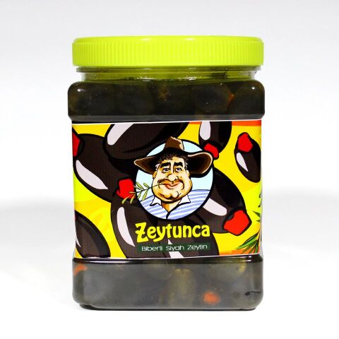 Biber Dolgulu Siyah Zeytin 900 g