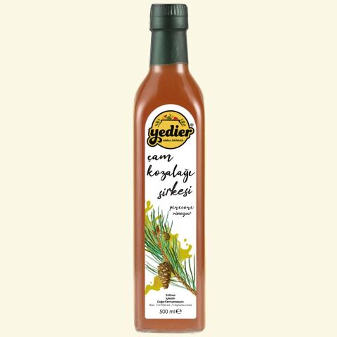 İçilebilir Doğal Fermantasyon Katkısız Çam Kozalağı Sirkesi 500ml