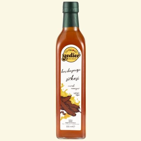 İçilebilir Doğal Fermantasyon Katkısız Keçiboynuzu Sirkesi 500ml (Harnup Sirkesi)
