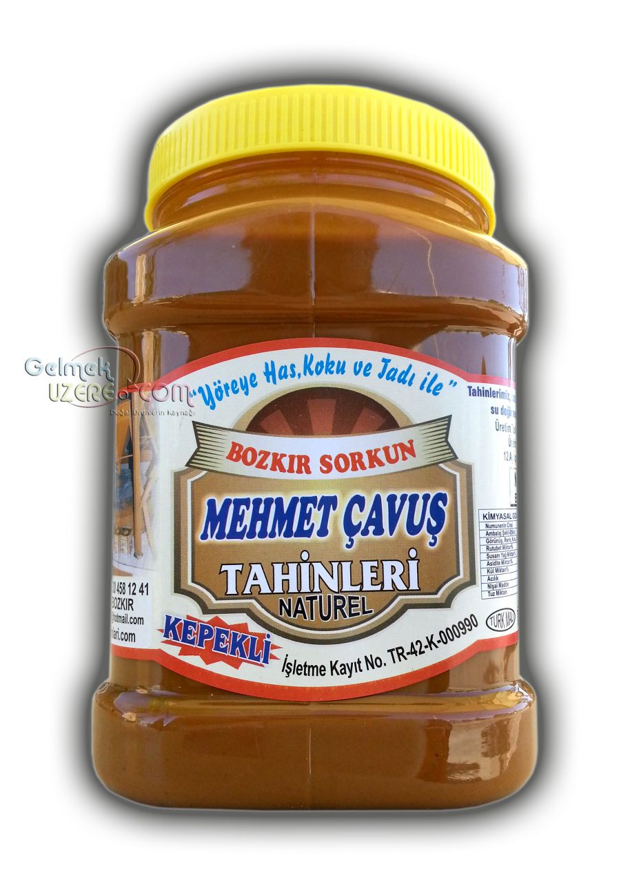 Yerli Susam Bozkır Tahini 950G.Pet Çifte Kavrulmuş Kepekli Tahin 950G. Pet