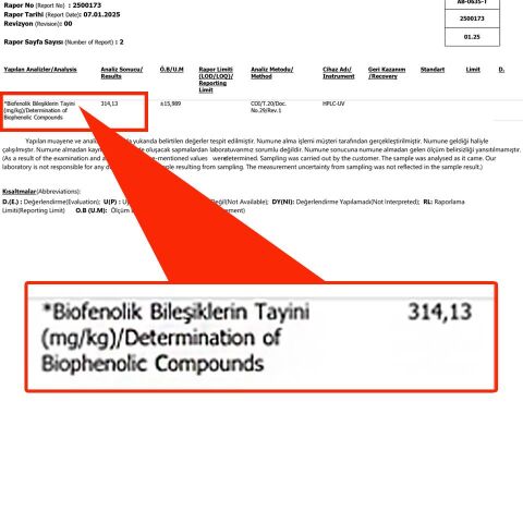 Yüksek Polifenollü Zeytinyağı 300+ Plus 250 ml