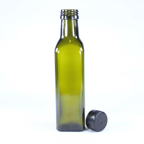 Zeytinyağı Şişesi Yağdanlık Sosluk Sirkelik 250 ml Koyu Yeşil Marasca