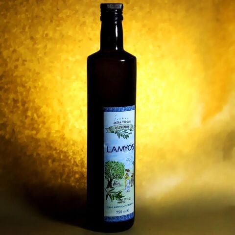 LAMYOS EXTRA VIRGIN OLIVE OIL 750ML DORICA GLASS